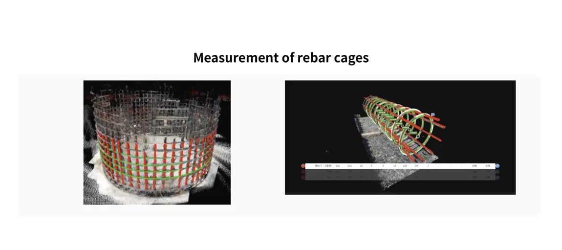 Mesurement of rebar cages