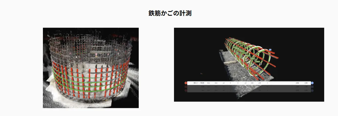 鉄筋かごの計測